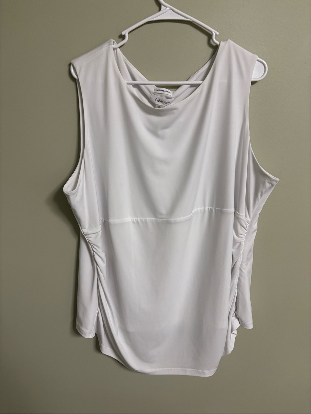Calvin Klein Invisible Fit Solutions White Size 2X New Integrated Shapewear New